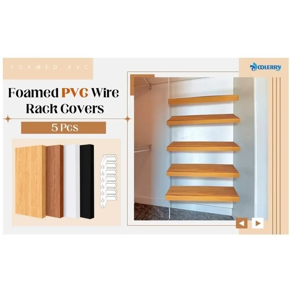 Wood Grain Wire Shelf Covers 35